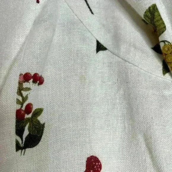 Cara Cara Fairytale Mushroom Border Ivory Bluehill Midi Dress Size 6 - Picture 10 of 15